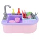 Simulation Kitchen Dishwasher Playing Sink Dishes Pretend Play Set Educational Toy for Kids Gift