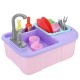 Simulation Kitchen Dishwasher Playing Sink Dishes Pretend Play Set Educational Toy for Kids Gift