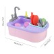 Simulation Kitchen Dishwasher Playing Sink Dishes Pretend Play Set Educational Toy for Kids Gift