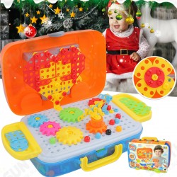 Simulation Montessori DIY Electric Drill Screw Building Blocks Assembly Puzzle Early Educational Toy for Kids Gift Simulation Montessori DIY Electric Drill Screw Building Blocks Assembly Puzzle Early Educational Toy for Kids Gift