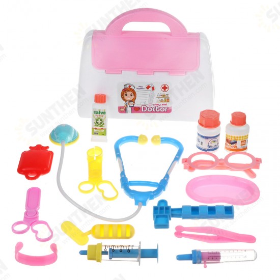 Simulation Pretend Doctor Nurse Role Play Education Toy Set with Carrying Box for Kids Gift