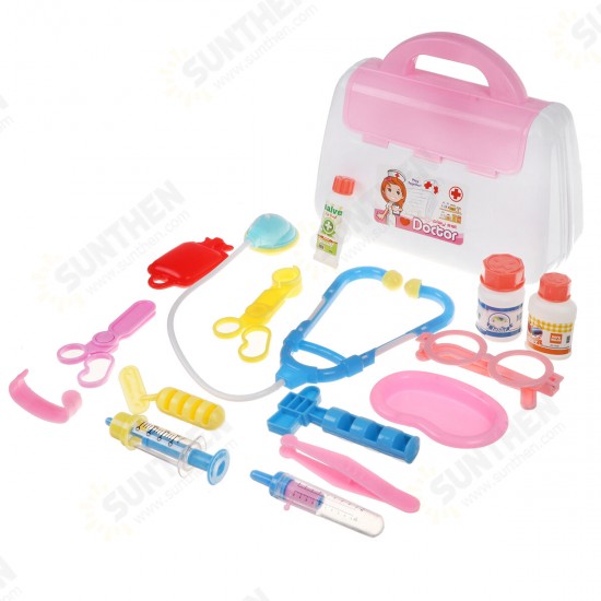 Simulation Pretend Doctor Nurse Role Play Education Toy Set with Carrying Box for Kids Gift