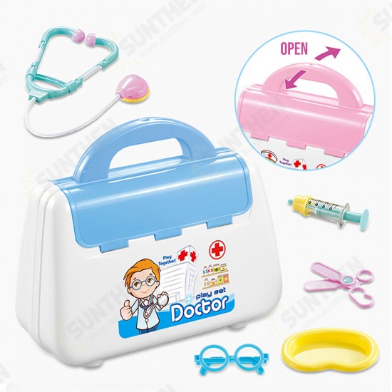 Simulation Pretend Doctor Nurse Role Play Education Toy Set with Carrying Box for Kids Gift