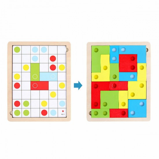 Tetris Brain 3D Puzzle Blocks Early Educational Intelligence Development Toys for Children's Gift