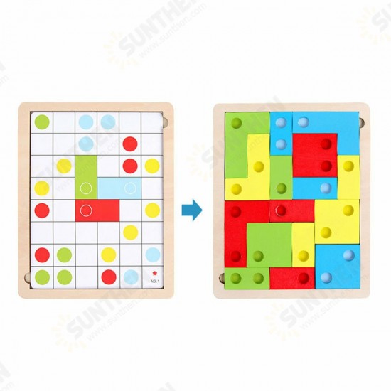 Tetris Brain 3D Puzzle Blocks Early Educational Intelligence Development Toys for Children's Gift