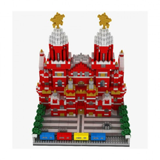 YZ067 2384pcs Moscow Red Square Puzzle Assembled Building Blocks Indoor Toys