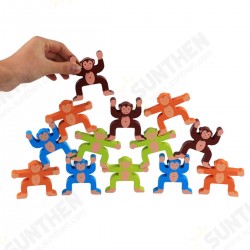 Wood Balancing Stacked Stones Rainbow Monkey/Bear/Panda Hercules Puppet Building Block Montessori Toys for Kids Gift Wood Balancing Stacked Stones Rainbow Monkey/Bear/Panda Hercules Puppet Building Block Montessori Toys for Kids Gift