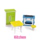 Wooden Colorful DIY Assembly Doll House Furniture Kit Early Educational Learning Toys for Kids Gift