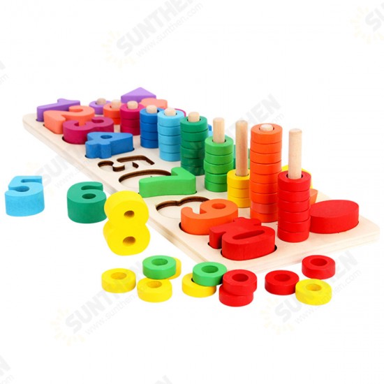 Wooden Math Toy Board Montessori Counting Board Preschool Learning Toys for Children Gifts