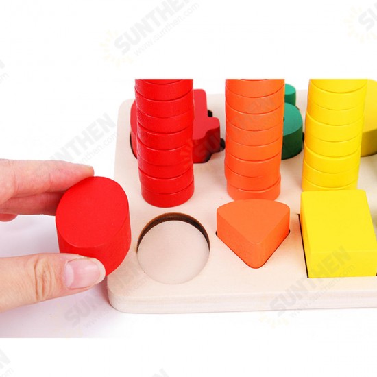 Wooden Math Toy Board Montessori Counting Board Preschool Learning Toys for Children Gifts