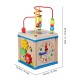 Wooden Multi-functional Wisdom Aroind Treasure Box with Beads Parent-child Educational Learning Toy for Kids Gift