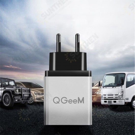 QG-CH04 27W 3 USB Travel Wall Charger Adapter QC3.0 Fast Charging For iPhone XS 11Pro Huawei P30 P40 Pro MI10 Note 9S S20+ Note 20