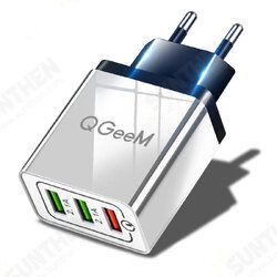 QG-CH04 27W 3 USB Travel Wall Charger Adapter QC3.0 Fast Charging For iPhone XS 11Pro Huawei P30 P40 Pro MI10 Note 9S S20+ Note 20 QG-CH04 27W 3 USB Travel Wall Charger Adapter QC3.0 Fast Charging For iPhone XS 11Pro Huawei P30 P40 Pro MI10 Note 9S S20+ Note 20