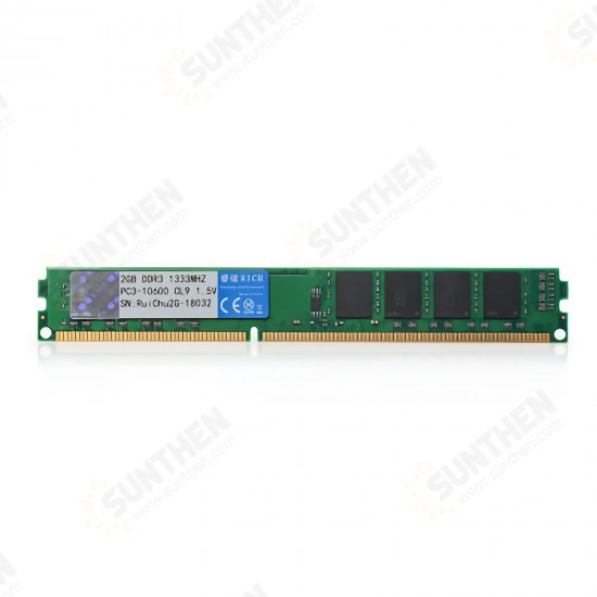 2G DDR3 RAM PC3-10600U 1333MHz Universal For PC Computer Desktop PC