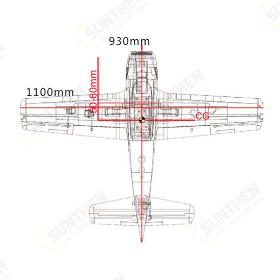 T-28 1100mm Wingspan EPO RC Airplane Warbird KIT/PNP