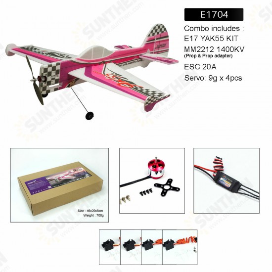 E17 YAK55 800mm Wingspan EPP Foam 3D Aerobatic Aircraft RC Airplane Trainer