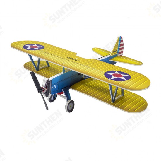 E25 Stearman PT-17 Kaydet 450mm Wingspan PP Material RC Airplane Flying Wing KIT Compatible S-FHSS/Flysky/Frsky D16/DSMX/DSM2