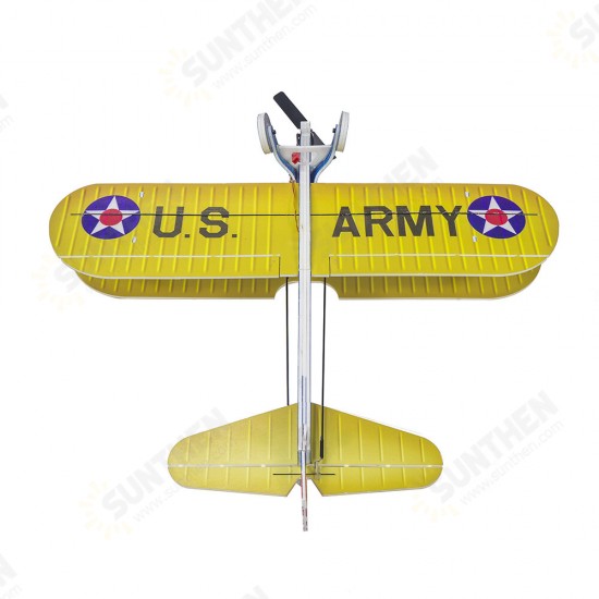 E25 Stearman PT-17 Kaydet 450mm Wingspan PP Material RC Airplane Flying Wing KIT Compatible S-FHSS/Flysky/Frsky D16/DSMX/DSM2