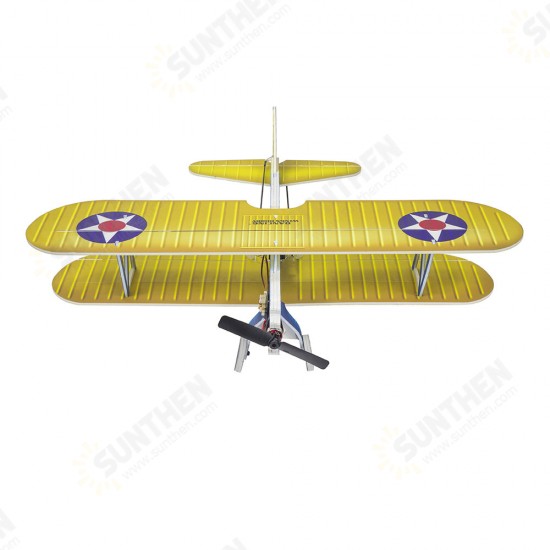 E25 Stearman PT-17 Kaydet 450mm Wingspan PP Material RC Airplane Flying Wing KIT Compatible S-FHSS/Flysky/Frsky D16/DSMX/DSM2