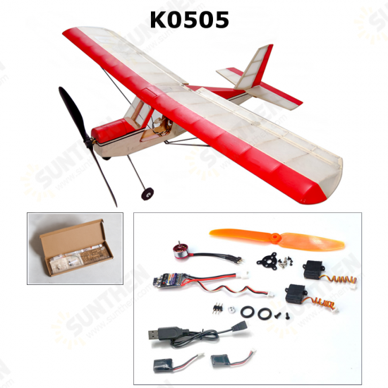 K5 Aeromax 400mm Wingspan Balsa Wood Laser Cut Ultra-micro Indoor RC Airplane