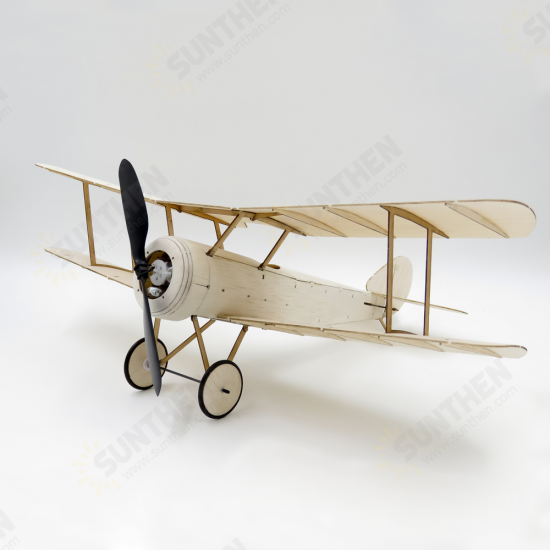 K6 Sopwith Pup 378mm Wingspan Balsa Wood Laser Cut Micro RC Airplane Warbird Biplane