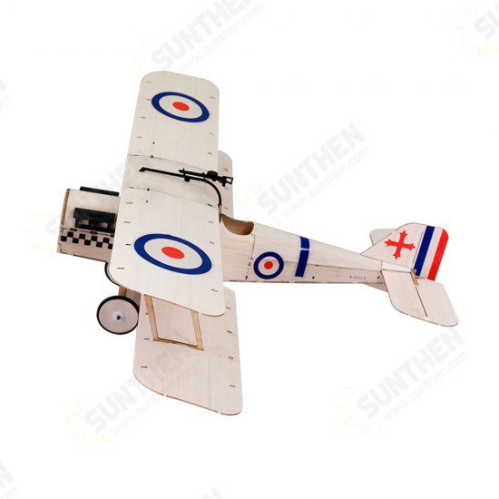 SE5A 378mm Wingspan Balsa Wood Laser Cut Biplane RC Airplane