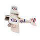 SE5A 378mm Wingspan Balsa Wood Laser Cut Biplane RC Airplane