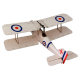 SE5A 378mm Wingspan Balsa Wood Laser Cut Biplane RC Airplane