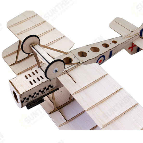 SE5A 378mm Wingspan Balsa Wood Laser Cut Biplane RC Airplane