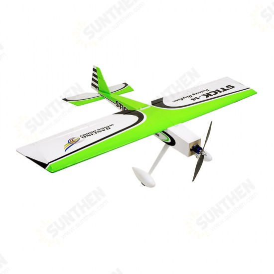 STICK-14 V2 1400mm Wingspan Balsa Wood 3D Aerobatic Trainer RC Airplane KIT