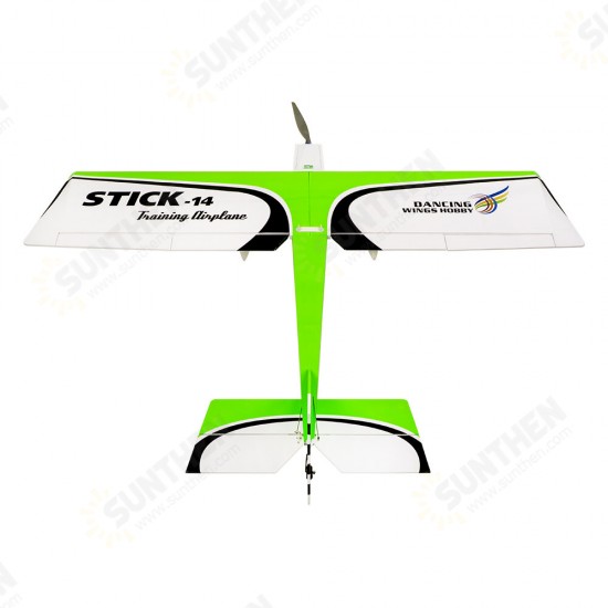 STICK-14 V2 1400mm Wingspan Balsa Wood 3D Aerobatic Trainer RC Airplane KIT