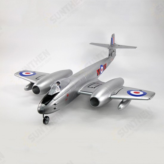 Gloster Meteor F.8 Meteor 1270mm Winspan Dual 70mm 6S 12-Blades Ducted EDF Jet EPO RC Airplane PNP