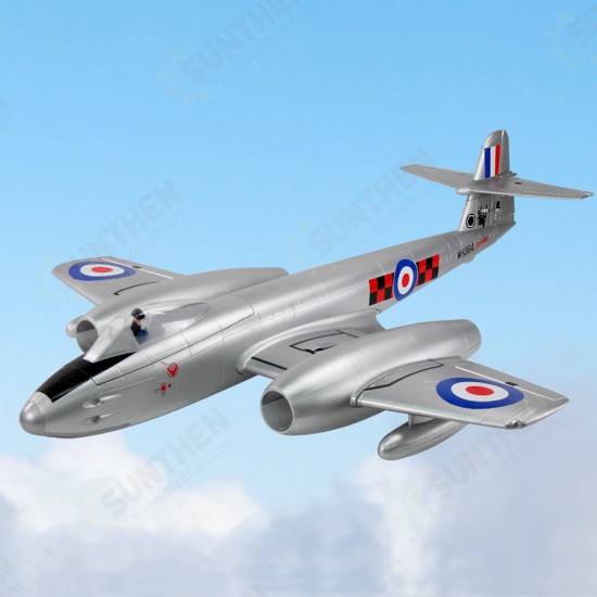 Gloster Meteor F.8 Meteor 1270mm Winspan Dual 70mm 6S 12-Blades Ducted EDF Jet EPO RC Airplane PNP