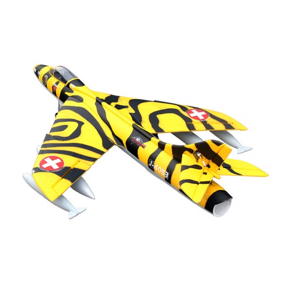 Hawker Hunter Fixed-wing 850mm Wingspan 70MM EDF Jet 6S Flaps Retracts RC Airplane PNP