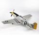 P-51D Mustang V2 Silver/Red 1200mm 1.2m Wingspan EDF EPO RC Airplane PNP With Flaps