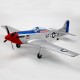P-51D Mustang V2 Silver/Red 1200mm 1.2m Wingspan EDF EPO RC Airplane PNP With Flaps