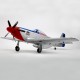 P-51D Mustang V2 Silver/Red 1200mm 1.2m Wingspan EDF EPO RC Airplane PNP With Flaps