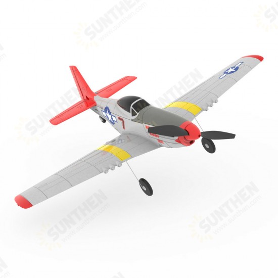 Mini Mustang P-51D 761-5 EPP 400mm Wingspan 2.4G 6-Axis Gyro RC Airplane Trainer Fixed Wing RTF One Key Return for Beginner