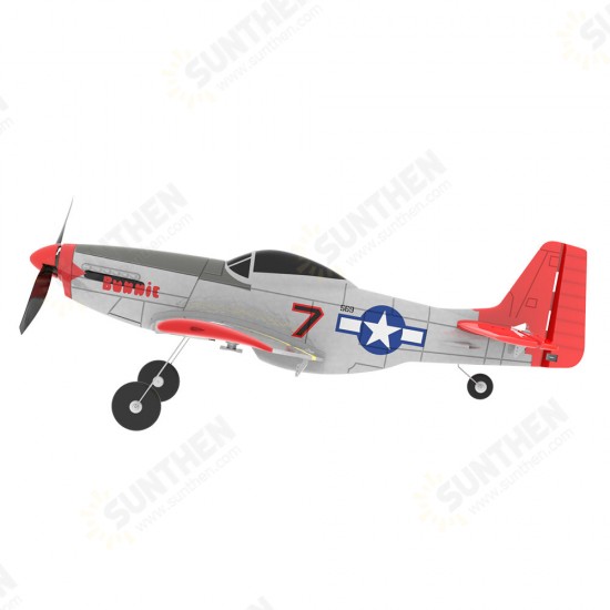 Mini Mustang P-51D 761-5 EPP 400mm Wingspan 2.4G 6-Axis Gyro RC Airplane Trainer Fixed Wing RTF One Key Return for Beginner