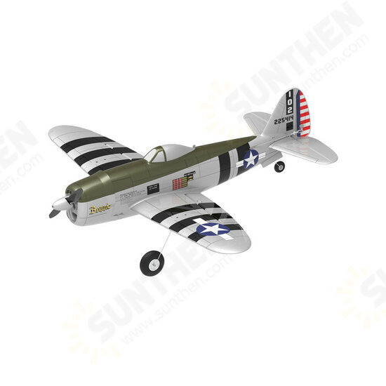 Mini P-47 Razorback Bonnie Warbird EPP 500mm Wingspan RTF 2.4G 6-Axis Gyro Stabilizer RC High Scale Airplane Fixed Wing with Flight Controller for Beginner