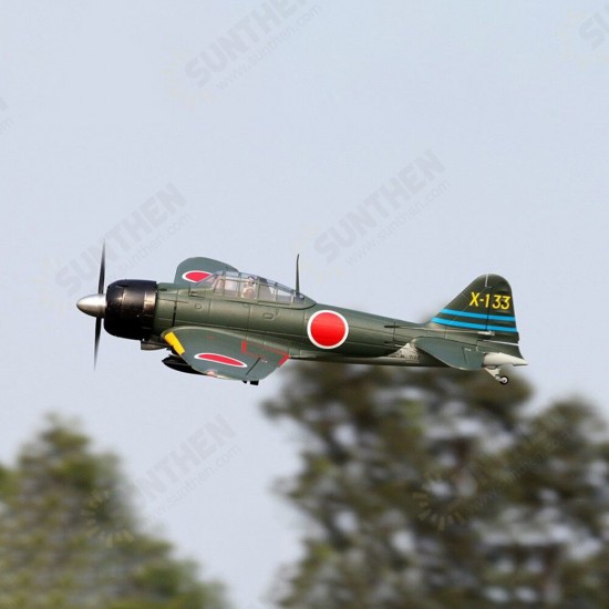 A6M Zero 1400mm (55.1inch) Wingspan Green RC Airplane PNP