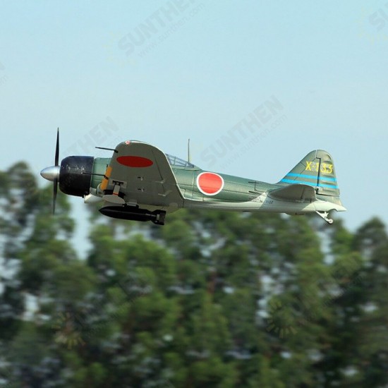 A6M Zero 1400mm (55.1inch) Wingspan Green RC Airplane PNP