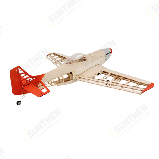 P-51 Mustang 1010mm Wingspan Balsa Wood RC Airplane Warbird KIT