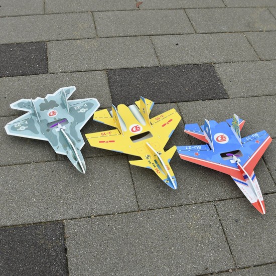 Mini SU27/J-15/F-22 Aircraft 300mm Wingspan Micro Warplane RC Airplane KIT/PNP