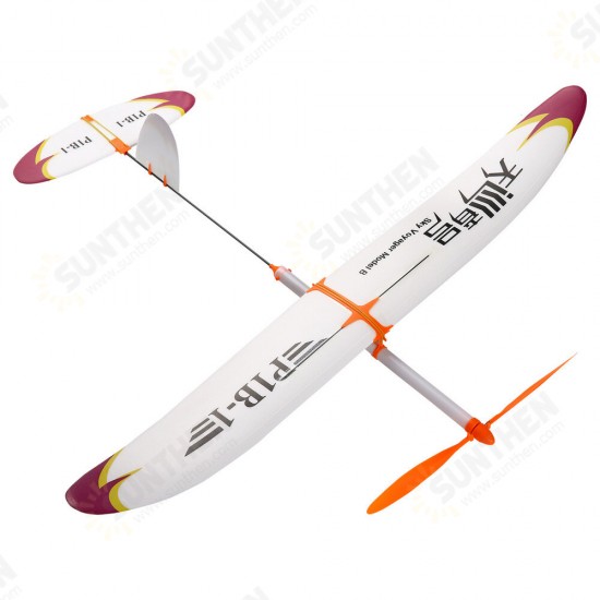 P1B-1 Rubber Band Powered Airplane Hand Launch Level Elastic Powered RC Aircraft DIY Assembly Sky Voyager