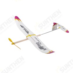 P1B-1 Rubber Band Powered Airplane Hand Launch Level Elastic Powered RC Aircraft DIY Assembly Sky Voyager
