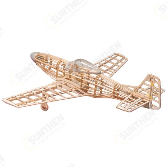 P51-D Mustang 400mm Wingspan Balsa Wood Laser Cut RC Warbird Airplane KIT