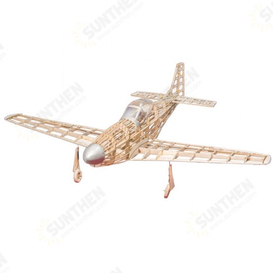 P51-D Mustang 400mm Wingspan Balsa Wood Laser Cut RC Warbird Airplane KIT