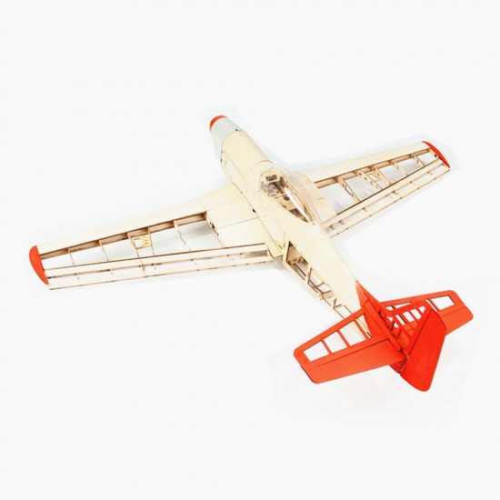 The New Eight-generation P51 Mustang 1000mm Wingspan Light Balsa Wood Model Fixed-wing Fighter RC Airplane KIT