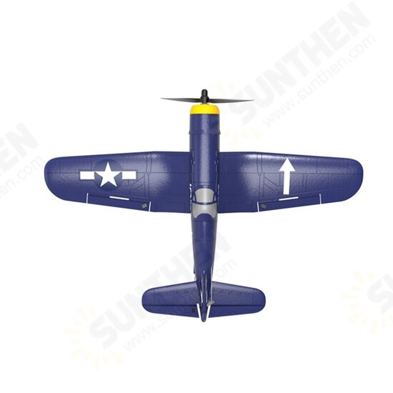 Three batteries-Mini F4U EPP 400mm Wingspan 2.4G 6-Axis Gyro One Key Return Aerobatic Indoor RC Airplane Trainer Fixed Wing RTF for Beginner